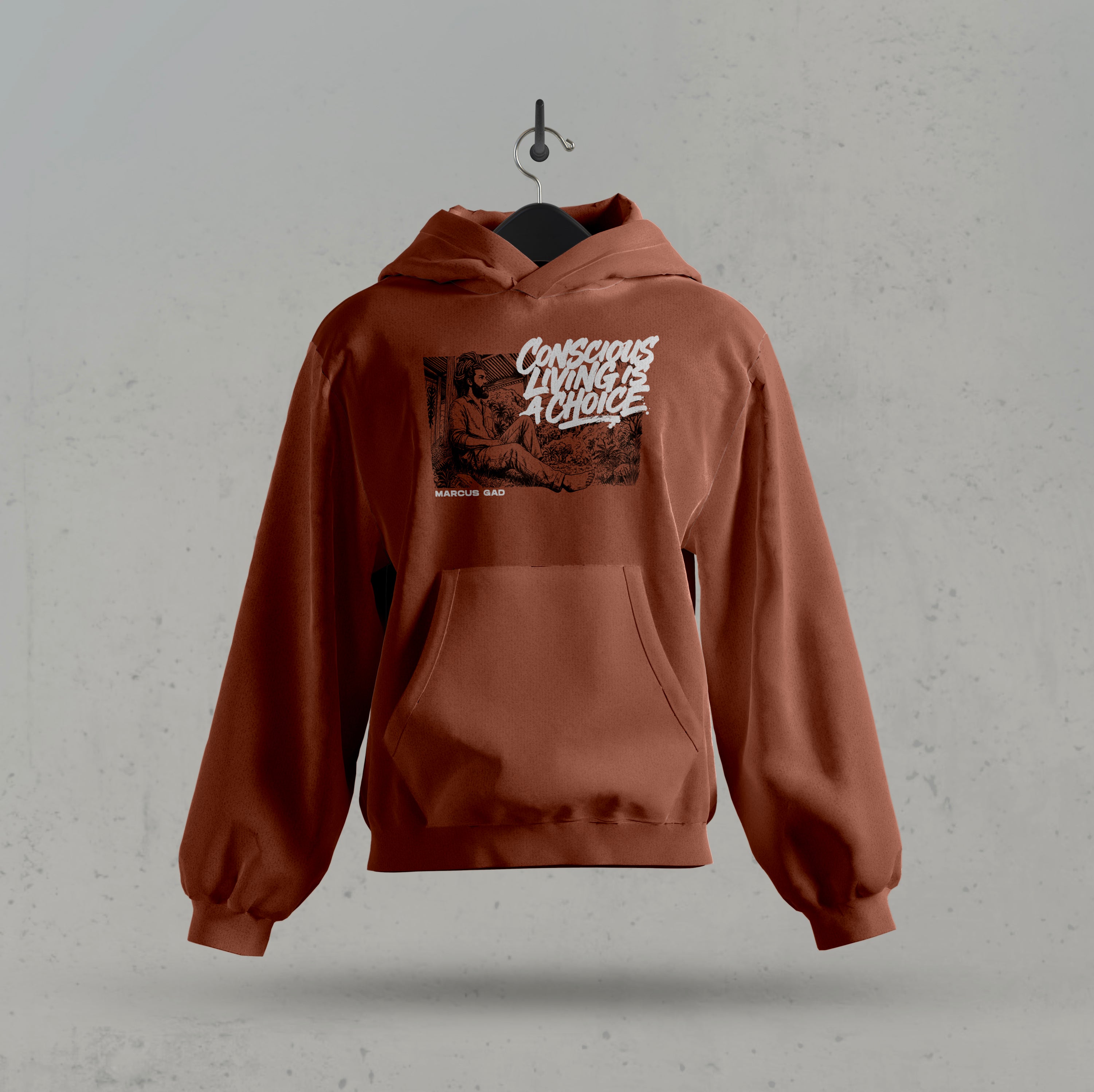 Sweat marron "Conscious Living"